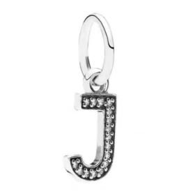 Pandora 26 letter J with diamond pendant jewelry accessories DIY simple and exquisite