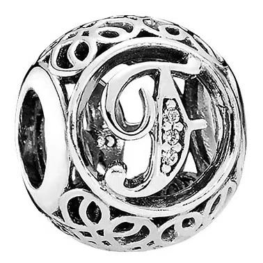 Pandora Twenty-six Letter F Pendant Jewelry Accessories DIY Simple and Exquisite Advanced
