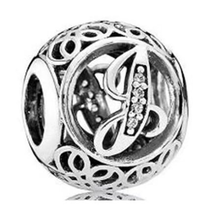 Pandora 26 letter J pendant jewelry accessories DIY simple and delicate high-end