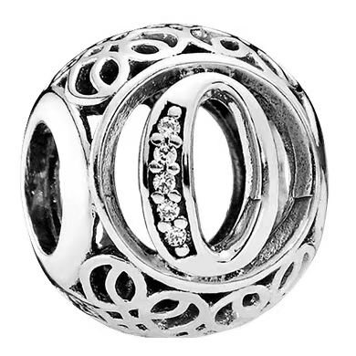 Pandora 26 letter O pendant jewelry accessories DIY simple and delicate high-end