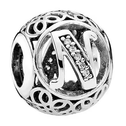 Pandora 26 letter N pendant jewelry accessories DIY simple and delicate high-end