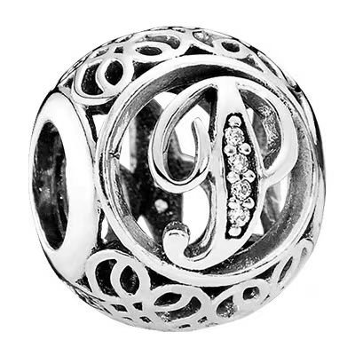 Pandora 26 letter P pendant jewelry accessories DIY simple and delicate high-end