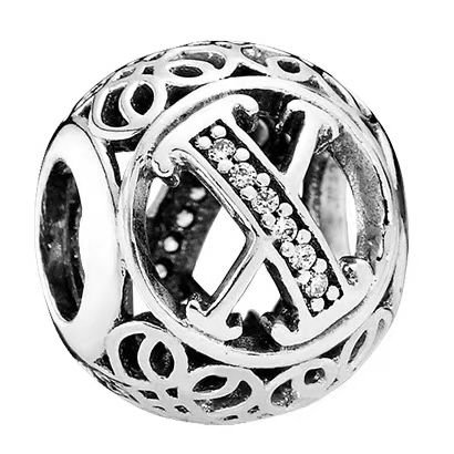 Pandora Twenty-six Letter X Pendant Jewelry Accessories DIY Simple and Exquisite Premium