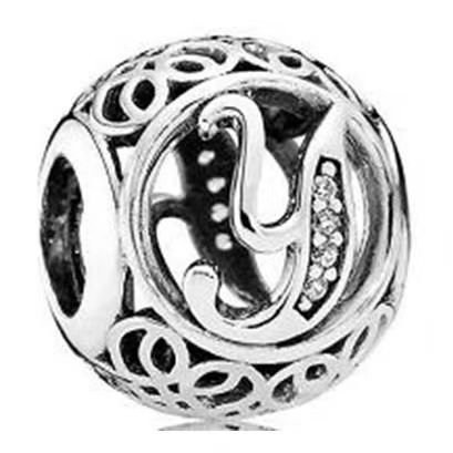 Pandora 26 letter Y pendant jewelry accessories DIY simple and exquisite