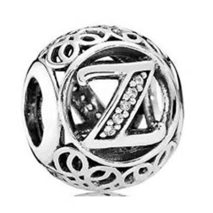 Pandora 26 letter Z pendant jewelry accessories DIY simple and exquisite