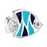 Pandora deep sea small blue fish pendant jewelry accessories DIY simple and high-end