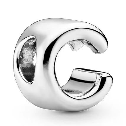 Pandora 26 letter C three-dimensional pendant jewelry accessories DIY simple and exquisite