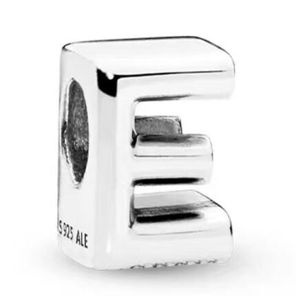 Pandora 26 letter E three-dimensional pendant jewelry accessories DIY simple and exquisite