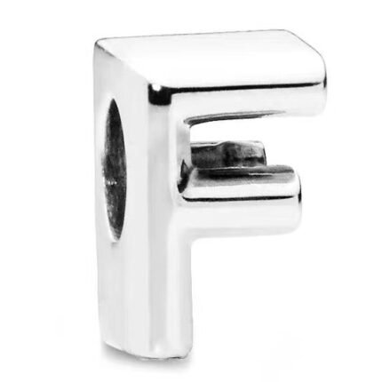 Pandora 26 letter F three-dimensional pendant jewelry accessories DIY simple and exquisite