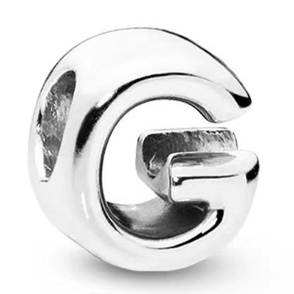 Pandora 26 letter G three-dimensional pendant jewelry accessories DIY simple and exquisite