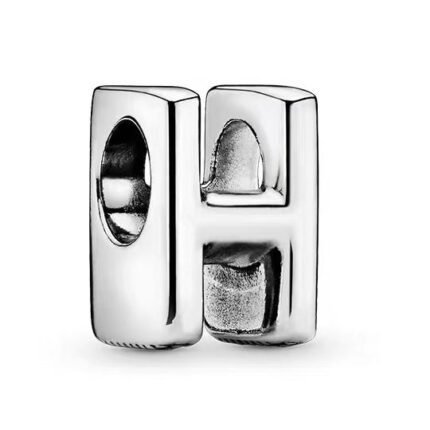 Pandora 26 letter H three-dimensional pendant jewelry accessories DIY simple and exquisite