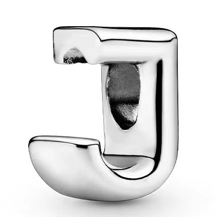 Pandora 26 letter J three-dimensional pendant jewelry accessories DIY simple and exquisite