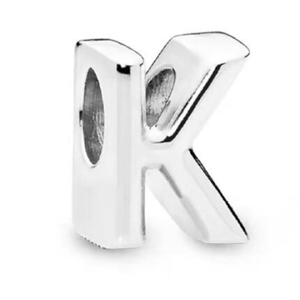 Pandora 26 letter K three-dimensional pendant jewelry accessories DIY simple and exquisite