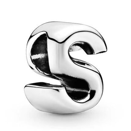 Pandora 26 letters S three-dimensional pendant jewelry accessories DIY simple and exquisite