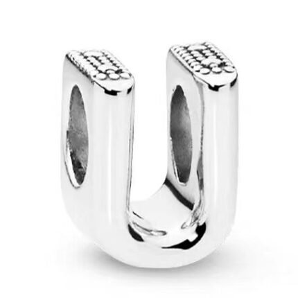 Pandora 26 letter U three-dimensional pendant jewelry accessories DIY simple and exquisite