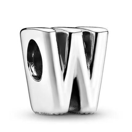 Pandora 26 letter W three-dimensional pendant jewelry accessories DIY simple and exquisite