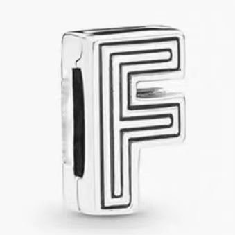 Pandora letter F jewelry accessories DIY simple and delicate high-end