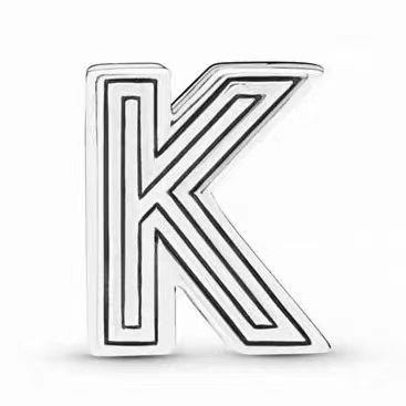 Pandora letter K jewelry accessories DIY simple and delicate high-end