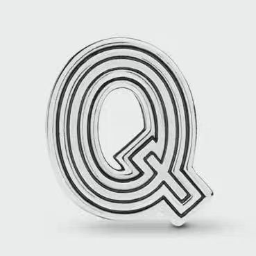 Pandora letter Q jewelry accessories DIY simple and delicate high-end
