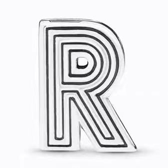 Pandora letter R jewelry accessories DIY simple and delicate high-end