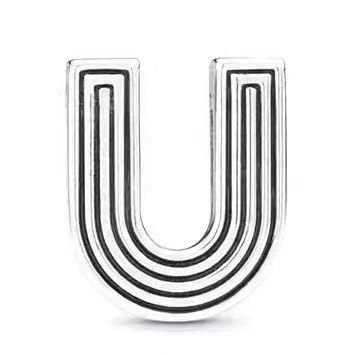 Pandora letter U jewelry accessories DIY simple and delicate high-end