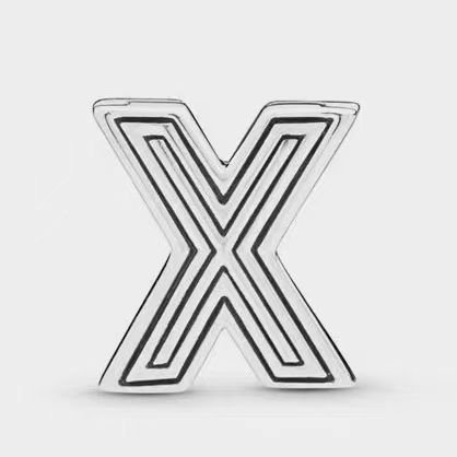 Pandora letter X jewelry accessories DIY simple and delicate high-end
