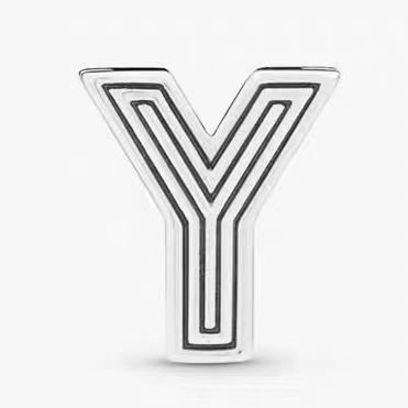Pandora letter Y jewelry accessories DIY simple and delicate high-end