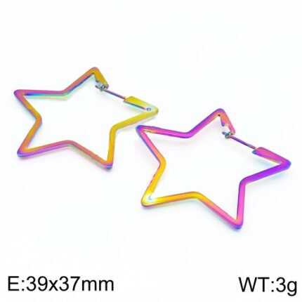 Tous 925 Silver Star frame multi color Earrings