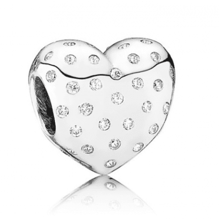 Pandora 925 Silver 791241CZ Shining Heart String Jewelry