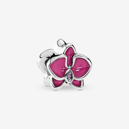 925 silver Pandora 792074EN69 pink orchid string decoration