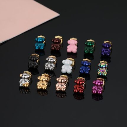 TOUS 925 Silver Spanish Bear Earrings in Multiple Colors