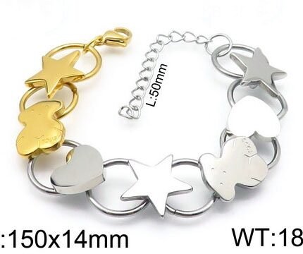 TOUS 925 Silver Spanish Bear Silver Gold Two tone Bracelet