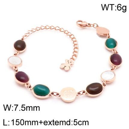 TOUS Stainless Steel Coffee Bean Bear Bracelet