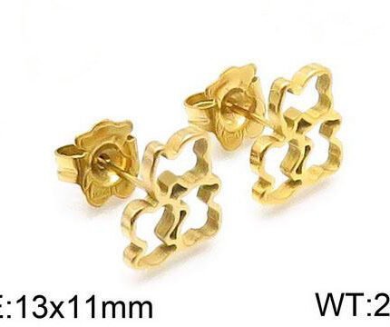 TOUS 925 Silver Three Leaf Bear Three Frame Bear Combination Earstuds