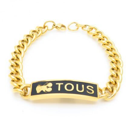 TOUS Stainless Steel Material Font Red Black Gold Silver Bracelet