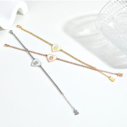TOUS 925 Silver Simple Love Bear Bracelet