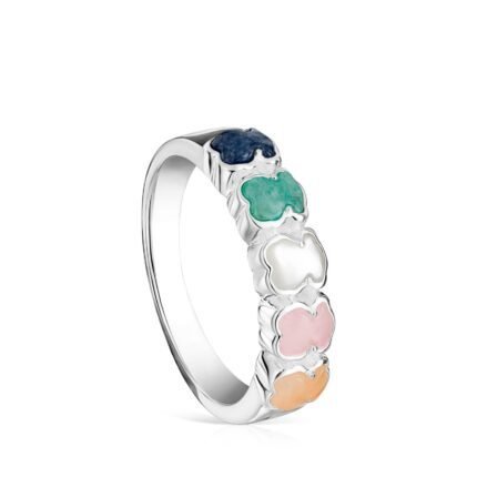 Mini Silver Color Ring with Gems