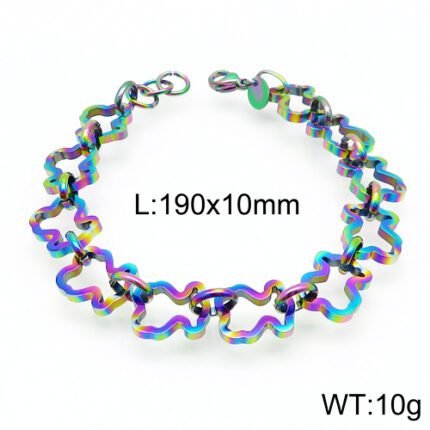 TOUS stainless steel frame teddy bear decoration series bracelet