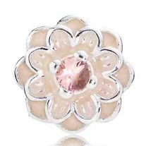 Pandora double flower pendant jewelry accessories DIY simple and high-end