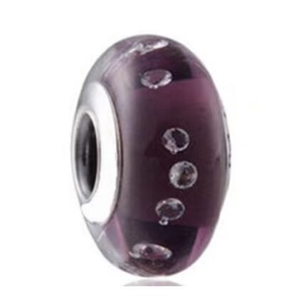 Pandora purple bubble beads