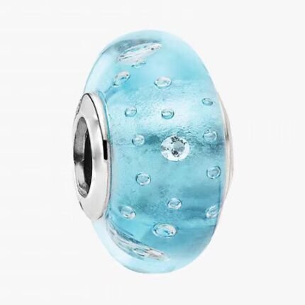 Pandora's Dreamy Blue Bubble Glass Beads