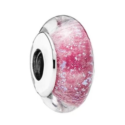 Pandora pink glittering glass beaded bracelet accessories DIY exquisite and concise