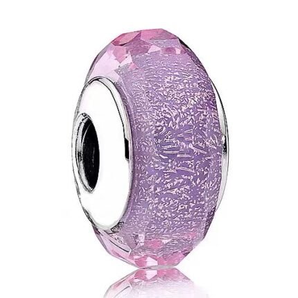 Pandora faceted lilac glass beaded bracelet accessories DIY exquisite and concise