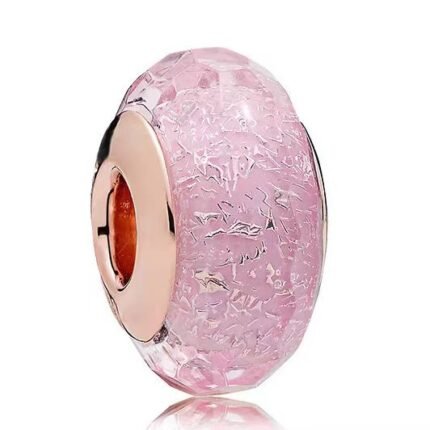 Pandora faceted bubble strips, cherry blossom pink, glass beaded jewelry, accessories, DIY loose beads, exquisite and concise