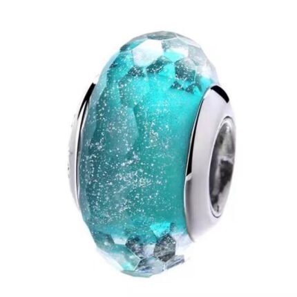 Pandora faceted green beaded jewelry DIY loose beads are exquisite and simple