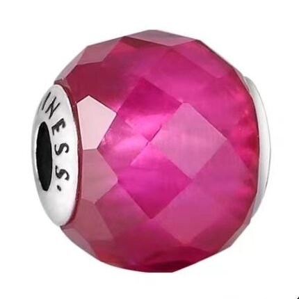 Pandora cut round red glass beaded handmade DIY loose bead jewelry accessories