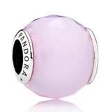 Pandora cut round pink glass beaded handmade DIY loose bead jewelry accessories