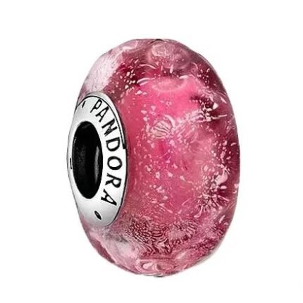 Pandora's bright fireworks, red glass beads, DIY jewelry accessories, loose beads, exquisite and simple