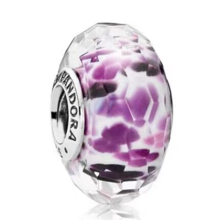 Pandora cut surface, colorful purple glass beads, DIY accessories, loose beads, exquisite and simple