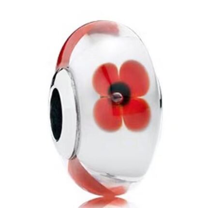 Pandora saffron elements, white background glass beads, delicate and simple